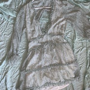 Light Green Leopard Print Dress